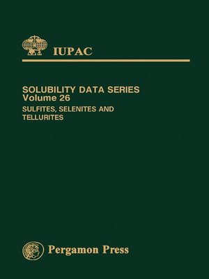 cover image of Sulfites, Selenites & Tellurites